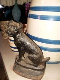 Cast Iron Dog Doorstop