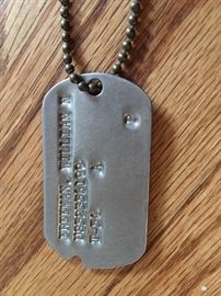 Military Dog Tags - William M Freeman