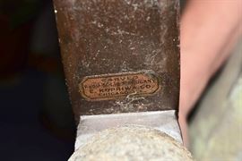 KOPRIWA CARVED MAHOGANY SMOKING STAND