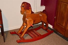 WOODEN ROCKING HORSE