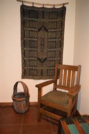 MISSION STYLE CHAIR.  WALL HANGING.  
