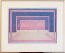 Framed Painting and Collage - Three Dreams Before Walking #3 - M.L. Hornyak- 6/350.