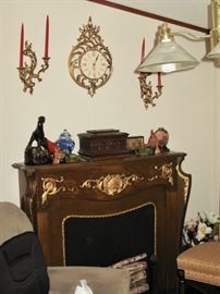 Portable Fire Place, Ornate Jewelry Box and early Elves