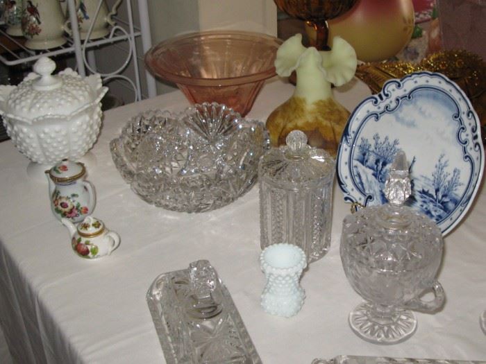 Close up of glassware and china