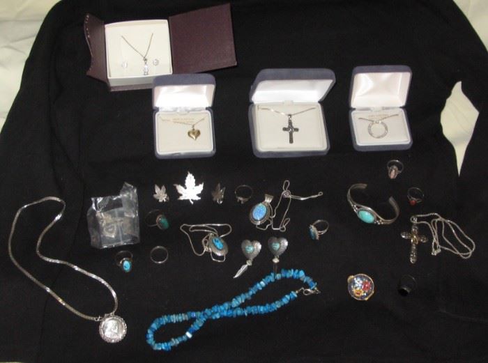 Good collection of sterling jewelry