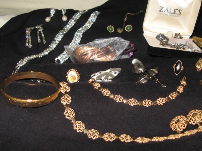 Close up of the costume jewelry