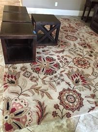 * Bassett Furniture Axis Cube Tables 6669-0625 All 4 for $700
* A Beautiful 8x11 WOOL Surya Rug $800 Ivory/Maroon Bought at Bassett Furniture