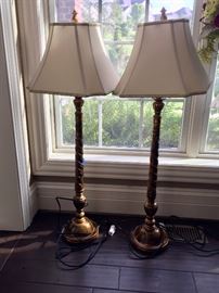 * Wildwood Lamps Twist On Wood Column Buffet Lamps $300
WL17106