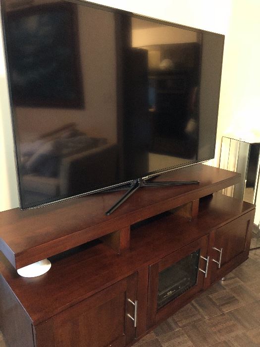 60” Samsung flat screen tv, stand