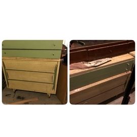 United Furniture Corp. Bedroom furniture (more pieces, will post more pics) MCM Aqua and white .