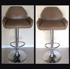 2 of a Set of 4 Matching Modernist Bar Stools
