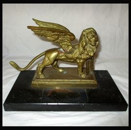 Great Lion Statue on Stand