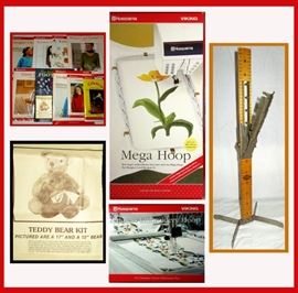 Husqvarna Embroidery Hoops, Design Books, Teddy Bear Kit and Vintage Traum Hem Marker