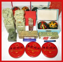 Personalized Stamps, Soapstone, Glass and Jade