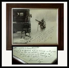 Photo that won Photo of the year signed by the photographer with Thanks and Appreciation to the Lt. Col. and his Unit