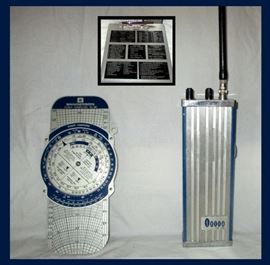 Vintage Sanderson Handheld Metal Computer, Vintage Terra TPX 720 Handheld Aviation Radio