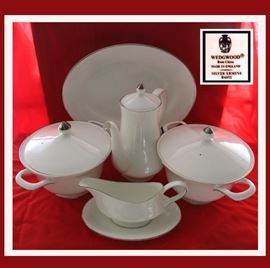 Wedgwood Silver Ermine China; There is also another Wedgwood Set of China with Many Pieces