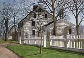 "White Fence" by Carol Collette, Watercolor and Intaglio Etching, numbered, framed.
