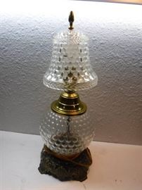 antique bubble glass lamp