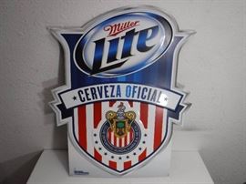 miller lite tin sign