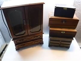 small vintage wooden boxes