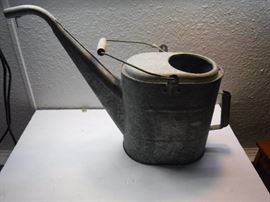 vintage galvanized watering can