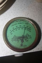CHICAGO WORLD'S FAIR THERMOMETOR
