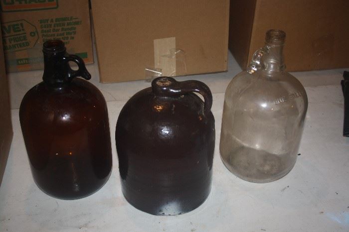 VINTAGE GLASS JUGS
