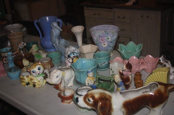 LOADS OF POTTERY ~ MC COY , AMERICAN BISQUE , WELLER