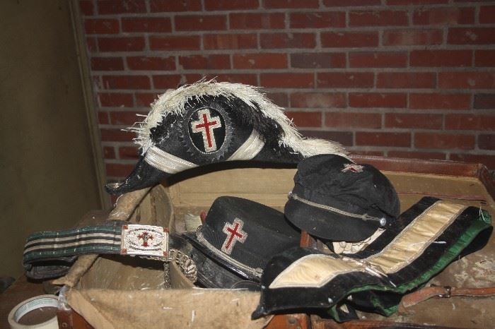 1920'S KNIGHTS TEMPLAR MOSANIC HATS