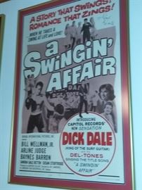 Retro Movie Posters & Lobby Cards!  Check out "A Swingin' Affair" with Dick Dale & Del-Tones (autographed by Dick Dale)