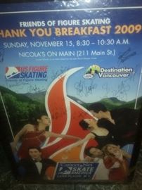 Friends of Figure Skating Thank You Breakfast 2009 Signed by US Figure Skaters
