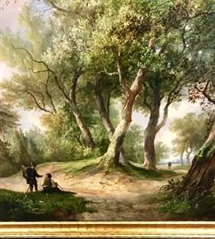 " Forest Landscape with Travelers"                                              
       Hendrick Pieter Koekkoek                                                      
       1843-1890-Dutch School.