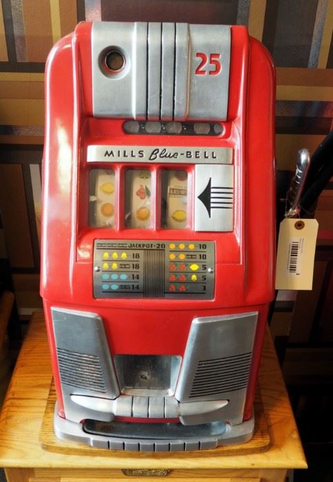 Mills Blue-Bell 25 Cent Manual Slot Machine Model# MLB7620 - 7905