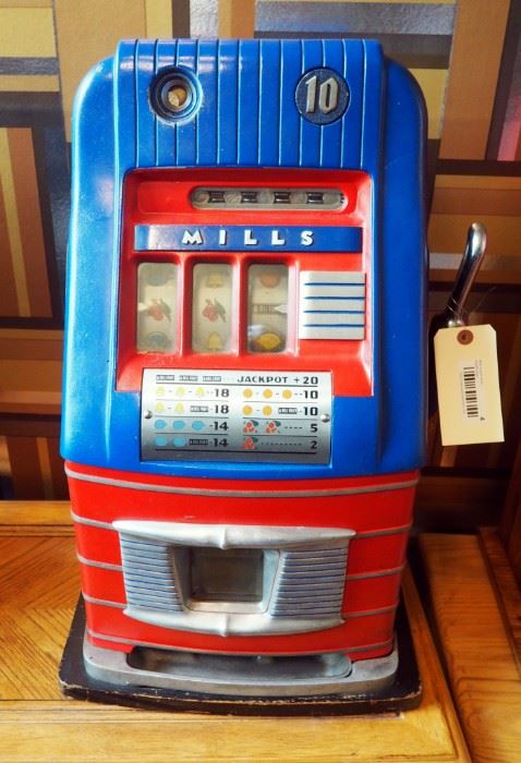 Mills 10 Cent Manual Slot Machine Model# MLB7618