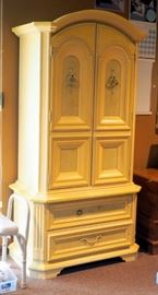 Stanley Distressed 5-Drawer Wardrobe Cabinet 75" x 32" x 20"