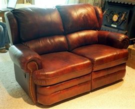 Lane Reclining Leather Love Seat 40" x 64" x 35"
