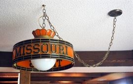 Missouri State University Leaded Glass Bar Chandelier