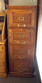 Solid Wood 4-Drawer Vertical Filing Cabinet 54" x 28" x 19"