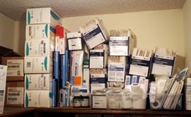 Assorted Medical Dressings Including Medical Tape, Swabs, Sponges And More