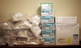 Foley Catheterization Trays, Dover Catheter Irrigation Trays, Bulb Syringes, Flex Vinyl Examination Gloves And Saline Flush Syringes