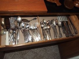 Silver plated flatware