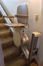 Harmar "Pinnacle" stair lift with 15 ft. of track, 350 lbs. weight capacity. Installed in 2014, battery just replaced.
