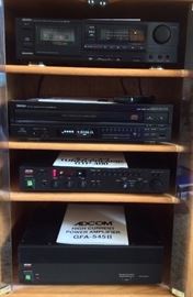 More stereo equipment: Adcom GFA-545II power amplifier, Adcom GTP-400 tuner/preamp, Denon DCM-420 5-disc CD player, Denon DRM-510 cassette tape deck - with manuals for all pieces. (Also purchased new in 1992)