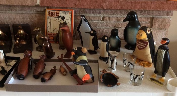 But wait, there's more! Metal & wood penguins, Dakin Dream Pet, wooden ramp walkers, Howard Pierce Mom & baby penguin, shot glasses