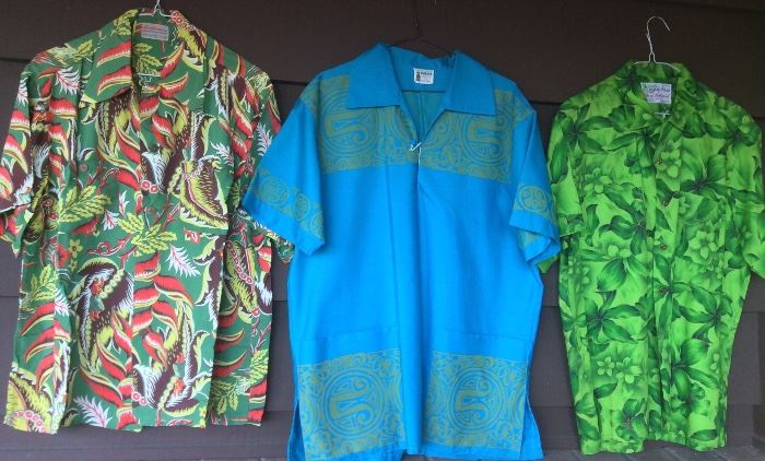 Just a few of the vintage Hawaiian & tropical shirts (size large)
