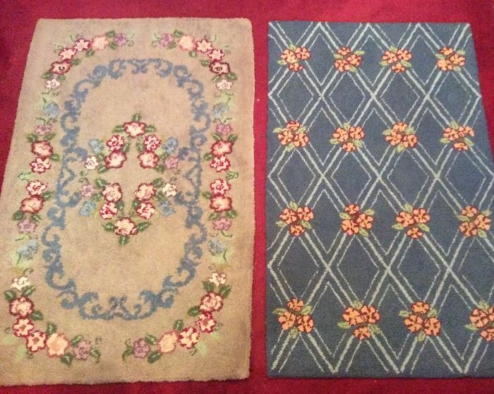 Vintage area rugs, each approx. 3 x 4.5 ft.