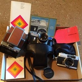 More cameras: Polaroid SX-70 Land Camera Alpha 1, Mamiya/Sekor 1000DTL, Konica C35 with Hexanon lens