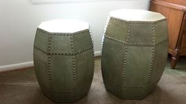 Green Japanese garden nesting stool storage containers