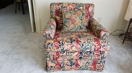 Custom made armchair with Animal pattern upholstery